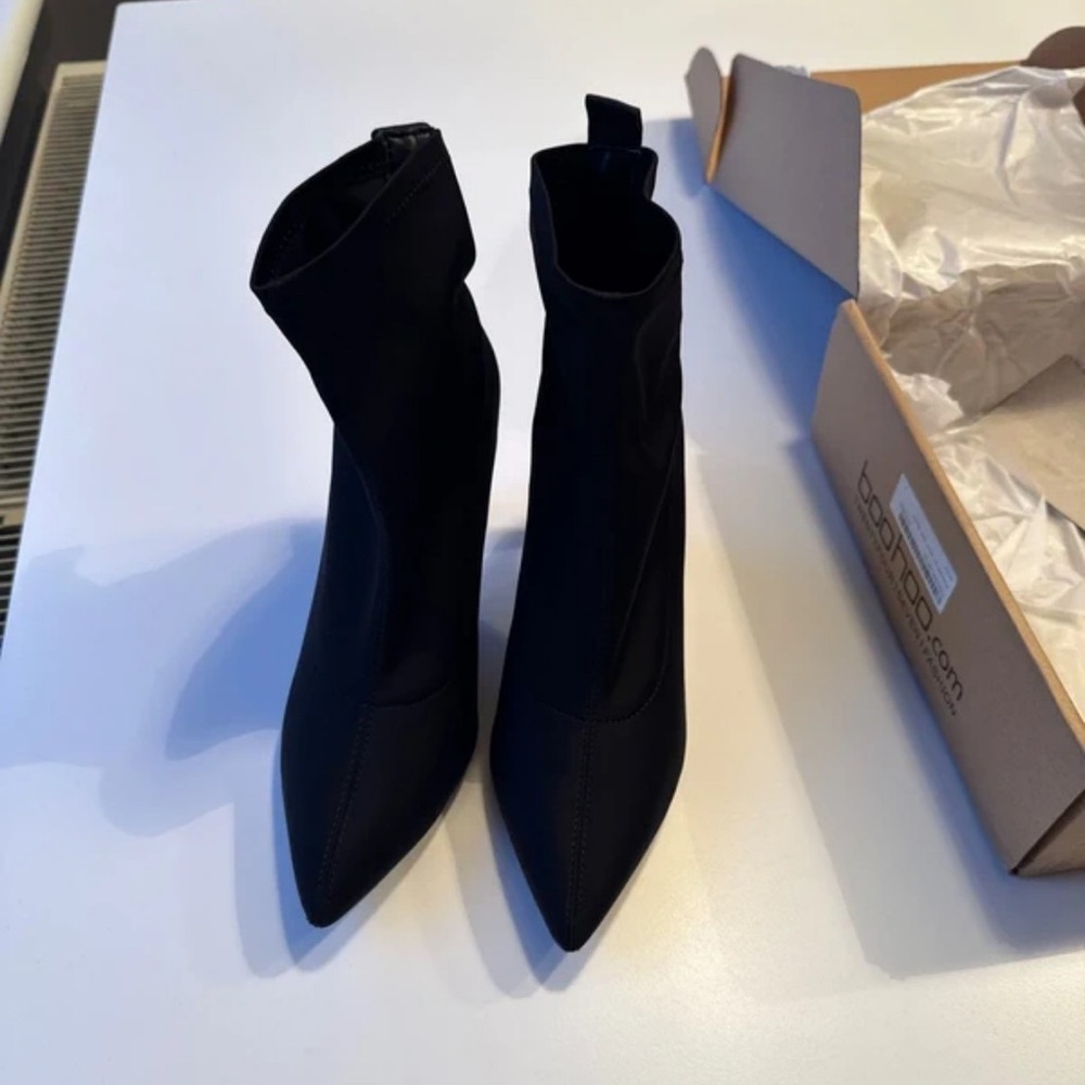 Boohoo Plus Black Ankle Booties